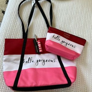 Clinique x Kate Spade gift set - bag, mascara, eyeliner, lipstick